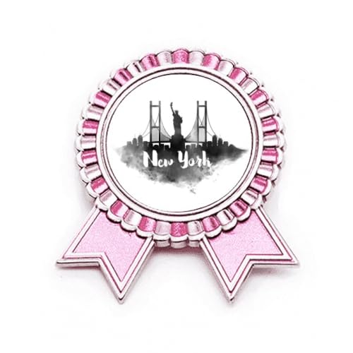 Broche de peinture à l'encre Amelandmark Rose en métal M, le cadeau idéal