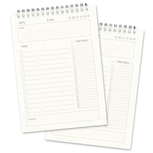 Letics タスク管理ノート 手帳 todoリスト スケジュール帳 勉強計画 205*142mm 80枚 2冊セットのサムネイル