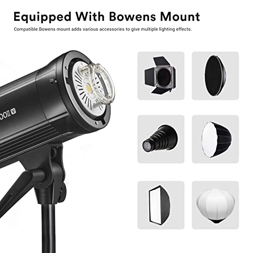 Godox SK400IIV SK400II-V Studio Flash Strobe, SK400II V 400W Monolight with Bowens Mount, Wireless X System, LED Modeling Lamp, 0.1-1.5s Recycle, GODOX SK 400 II V Strobe Light for Photography - 110V by GODOX - Image 5