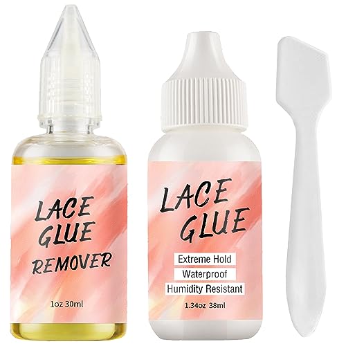 DABUG Wig Glue, Perückenkleber und Kleberentferner Set, Wasserfester Wig Glue, Kleber für Perücken, Toupet, Extensions, Zweithaar, Haarteil (2PCS)