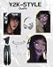 SODQW Rimless Blue Light GLasses for Women Office-Siren Bayonetta Non Prescription Metal Rectangle Frameless Eyewear