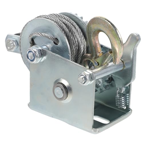 TIDTALEO 500lbs Heavy Duty Manual Winch with Steel Cable Compact Hand Crank Towing Winch for Trailers Boats and Atvs Efficient Portable and Easy to Use