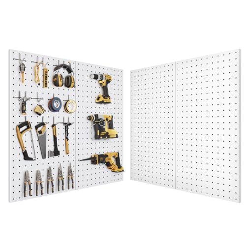 Metal Pegboard Wall Organizer System (12x24 in 4 Pack)