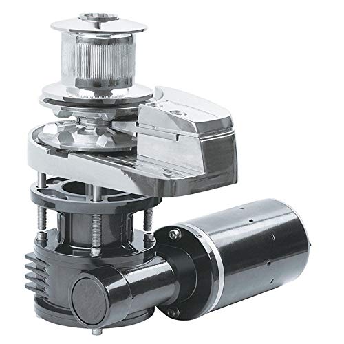 POWER4S 12V 600W Heavy Duty Highspeed Marine Boat Anchor Winch Windlass with Capstan for Boats from 20ft to 35ft C612C (9mm DIN766 Gypsy)