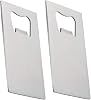 Credit Card Size Bottle Opener Stainless Steel for Your Wallet Silver 2Pcs