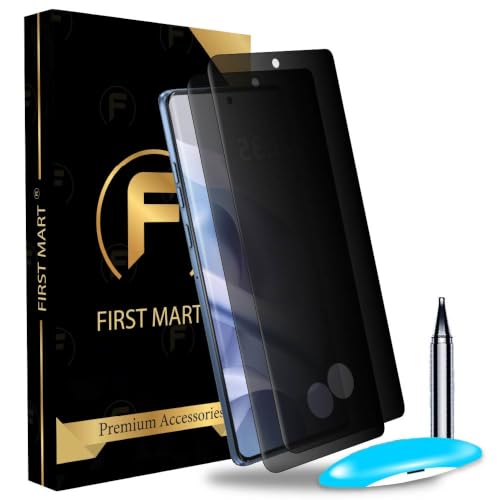 Image of FIRST MART Anti-Spy UV Tempered Glass for Motorola G96 | 9H Curved Display Screen Guard, Fingerprint Compatible | Pack of 2