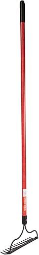 Cavex Workforce 14-Tine Bow Rake - 54" Fiberglass Handle - 16 Gauge Steel Blade