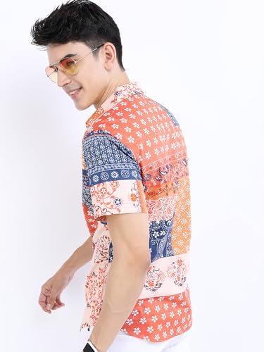 Image of Highlander Men's Cotton Printed Slim Shirt