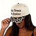 All Trash No Trailer Hat Funny Embroidered Trucker Hat Adjustable Two Tone Snapback Canvas Baseball Cap for Womens - Leopard Print