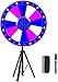 Rueda de la suerte de 24 pulgadas, juego de ruedas de 60 cm de diámetro, color Fortune Prize Wheel Folding trípode soporte de suelo spinning Game Carnival, rueda de prize ruleta juego para fiestas