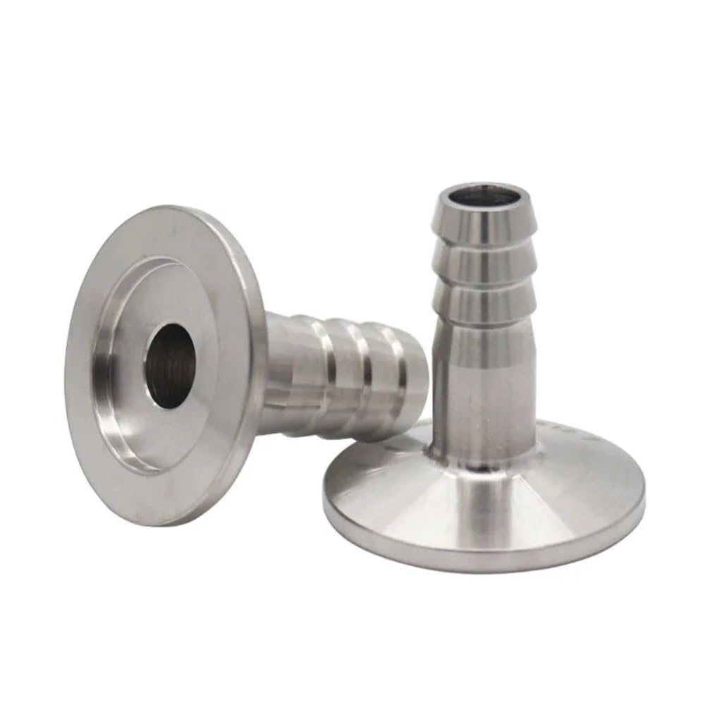 KF10 KF16 KF25 KF40 KF50 X 6 8 10 13 16 20 25mm Barbed Hose Tail Adapter Vacuum Fitting SS304 Stainless Steel (Color : KF25, Size : 8mm)