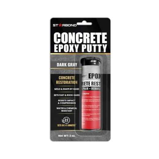 Starbond Concrete Epoxy Putty (2 oz) – Extra Strength 2-Part Concrete Crack Filler & Bonding Adhesive for Masonry, Brick, Stone, Stucco, Mortar & Metal – Low VOC, Safe Indoors