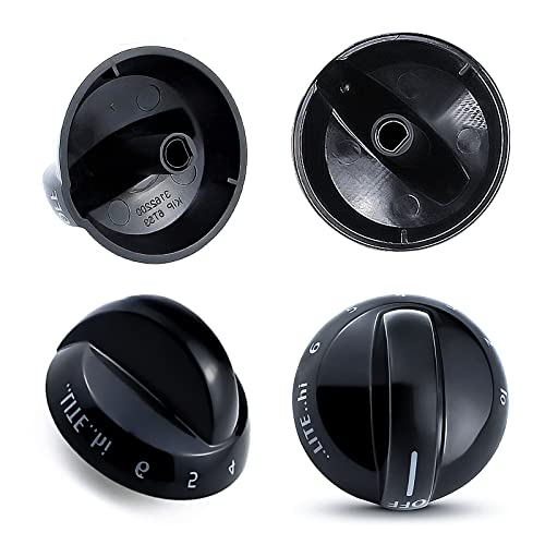 316220009 Range Burner Knob for Frigidaire Knobs AP4322122 PS19915314 Pack