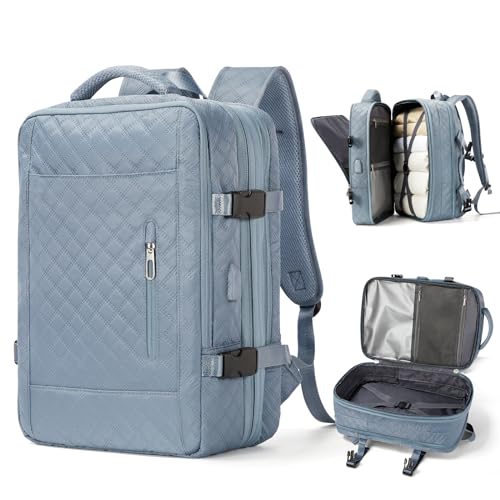 Mochila de viagem grande feminina, mochila de mão, mochila de caminhada, à prova d'água, esportiva, escola, laptop, mochila, 95 - Jewel Blue, X-Large, Viagem