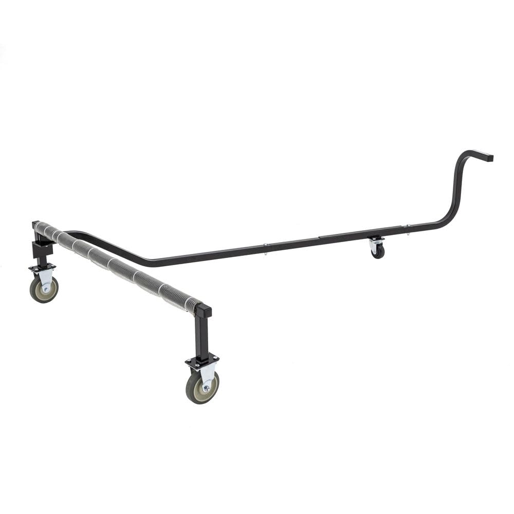 Black Ice Snowmobile Dolly, Heavy-Duty Powder-Coated Steel Lift with 1500 lb Capacity, Folding Design with Large Casters & Long Lever Handle for