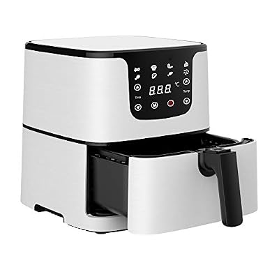 OBKSEB 5.5L Multifunction Air Fryer Chicken Oil Free Pizza Cooker Smart Touch LCD Electric Deep Airfryer