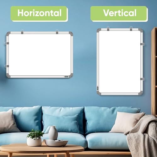 YAJNAS White Board 1.5X2 Feet Non-Magnetic Double Sided Whiteboard & Chalkboard Both Side Writing Board with 2 whiteboard Markers + 1 White Board Duster - Set of 4 Items (Image - 4)