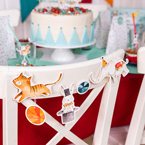 Papierdrachen Girlande Geburtstag - Zirkus - Deko für Kindergeburtstag - 10 m Partygirlande für Deine Feier - für Mädchen und Jungen - Party Deko Geburtstagsdeko Set 3