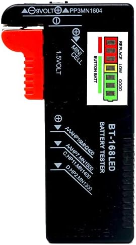 LED Digital Battery Tester Battery Checker Multi Size for AA AAA C D 9V 1.5V Button Cell Batteries (Requires No Battery to Operate)