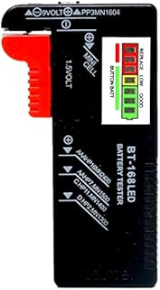 Nartel® LED Digital Battery Tester Battery Checker Multi Size for AA AAA C D 9V 1.5V Button Cell Batteries (Requires No Battery to Operate)