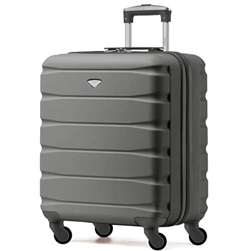 Flight Knight 56x45x25 EasyJet Cabin Bag Jet2 British Airways Suitcase - Lightweight Small Durable 4-Wheel Cabin Case Maximum Carry-On Size ABS Hard Shell 10kg Hand Luggage Bag- 56 x 45 x 25