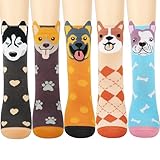 Jeasona Women's Cute Funny Dog Mom Socks for Dog Lovers