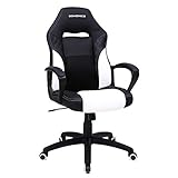 SONGMICS Sedia da Gaming, Sedia da Ufficio Meccanismo di Ondeggiamento, Ergonomica, Schienale a...