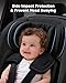 Rsotone Infant Car Seat Insert Adjustable Head Support for Preemie Newborn Toddler, Reversible Baby Head Body Support Cushion for Carseats and Strollers Side Impact Protection - Black