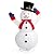 Outvita Outdoor Christmas Decorations 4ft Electric Snowman with Motor & 120 LED Lights, Lighted White Foldable Pop-up Snowman for Xmas Indoor and Outdoor Lawn Garden Yard Holiday Decor