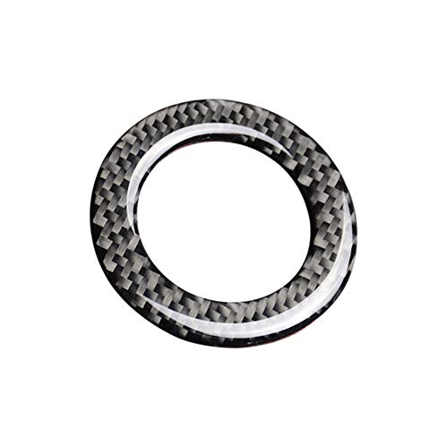 Yorten Logotipo do volante em fibra de carbono estilo carro compatível com 2011-2016 Volkswagen golf