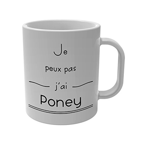 YONACREA - Mug Tasse - Je peux pas j'ai Poney