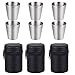 12 vasos de chupito de acero inoxidable 30 ml petaca de acero inoxidable vasos de chupito para camping, vasos de chupito, vasos de metal portátiles con 3 fundas de piel para whisky Tequila chupitos