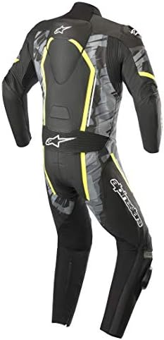 Alpinestars Motegi V2 1-Piece Leather Suit Black/White/Yellow 56