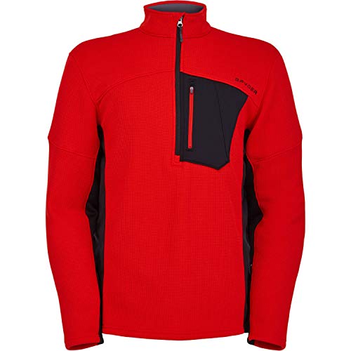 Image of Spyder Men's Bandit Hybrid 1 /2 Zip Fleece Ski Mid Layer Sweater Jacket