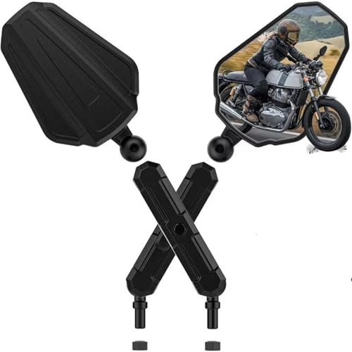 Rétroviseur universel pour moto pliable réglable avec réflecteur