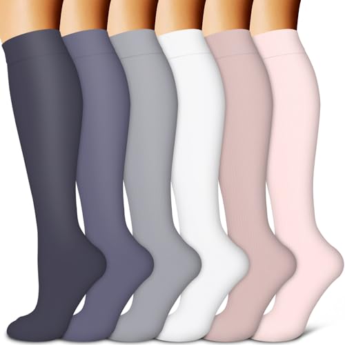 Image of Copper Compression Socks for Women & Men (6 pairs) - Best Support for Nurses, Running, Hiking, Recovery