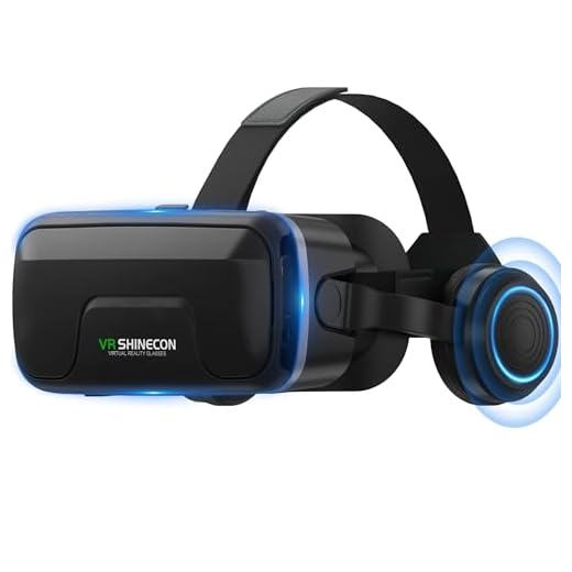XWP VR Brille Mit Kopfhörern, 3D Virtual Reality Headset Mit HD-Anti-Blaulicht-Linsen, Für Spiele & 3D Filme,Kompatibel Mit iPhone Und Android 4,7–7,2 Zoll Smartphones,Geschenke Für Kinder Und Familie