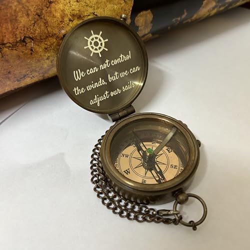 Brújula Navy personalizada de latón estilo antiguo miniatura 4