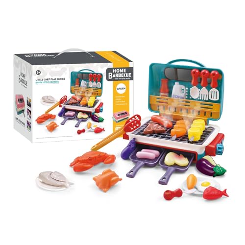 Cuisine barbecue sensorielle pour enfants Magical Meals jeu de grillades bleu avec brochettes