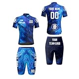 Conjunto de 2 camisetas de ciclismo personalizadas para hombre, kit de ciclismo A13