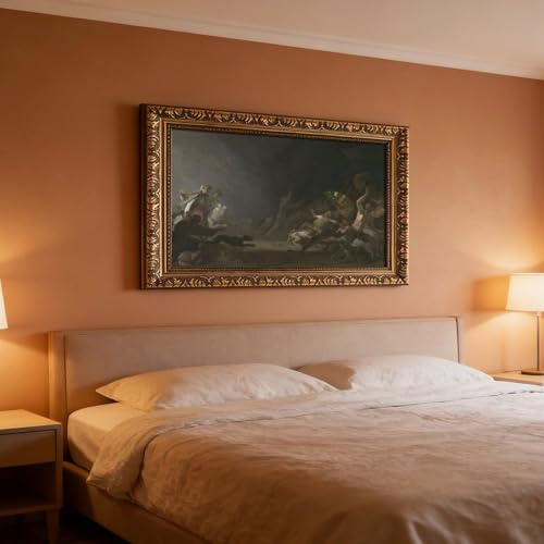 Impression sur toile A Witches Sabbath Cornelis Saftleven décoration murale pour bureau cadre