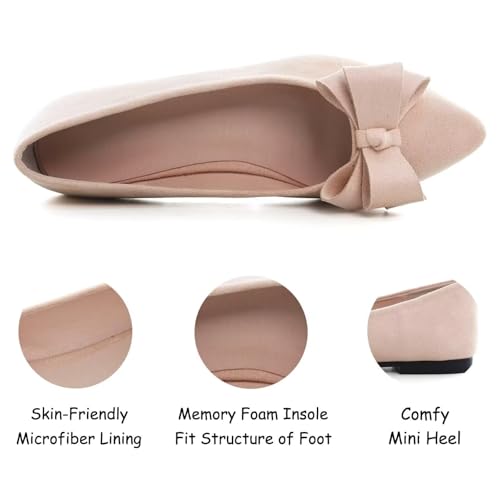 Image of SAILING LU Women's Bow-Knot Pointed Toe Ballet Flats