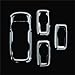 AIOFOGXC 4pcs / Set Finestra Switch Switch Sticker Adesivo Pulsante Interno Pulsante Trim Cover/Fit per Ford Fiesta 3 / Ecosport / MK7 Accessori Decorazione (Color : Silver)