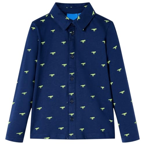 Kinderhemd Marineblau 116