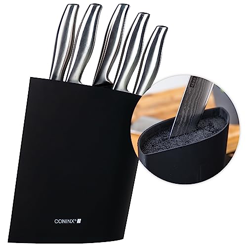 Coninx Knife Holder – Black Kitchen Knife Holder – Tacoma Knives – Knife Organizer – Tacoma without Knives – Compact and Space-Saving Design for Knives – 18.5 x 25.5 cm
