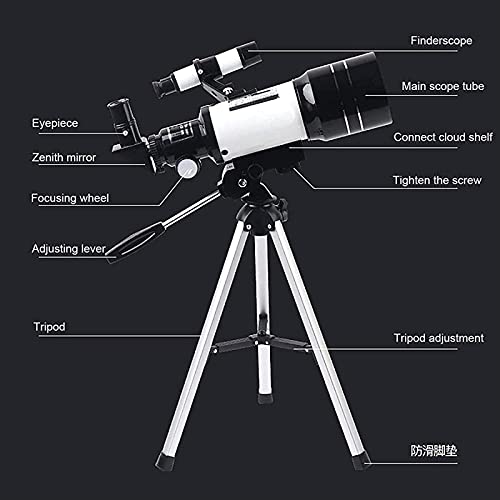 Telescopio Astronómico Refractor 70 mm Apertura 300 mm Focal miniatura 6