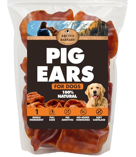 Brutus & Barnaby 100% Natural Whole Pig Ear Dog Treat