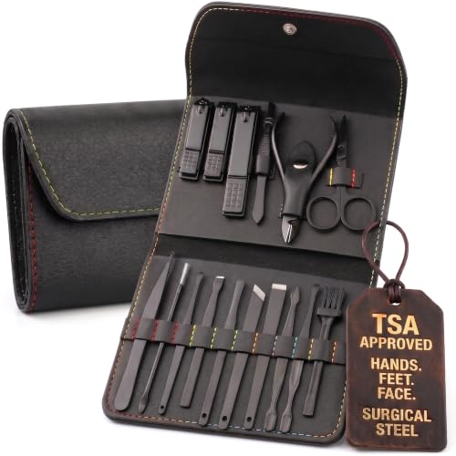Image of Earth & I Manicure Kit for Men: TSA Compliant Nail Clipper Grooming Set