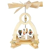 ✅ TRADITIONELLE WEIHNACHTSDEKO: Eine zauberhafte, kleine Weihnachtswelt dreht sich bei gemütlichem Kerzenlicht während der festlichen Zeit im Advent und an Weihnachten.