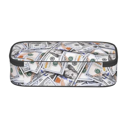 Image of Money Novelty Us Dollar Cash Pattern Pencil Case Organizer Big Capacity Pencil Pouch Stationery With Zipper School Supplies Pencil Bag For Girls Boys Office, j56tsd